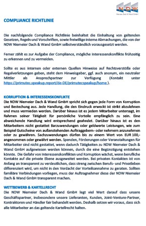 Zum PDF-Download: Compliance-Richtlinie-NDW-Niemeier-Dach-&-Wand-GmbH-01.pdf